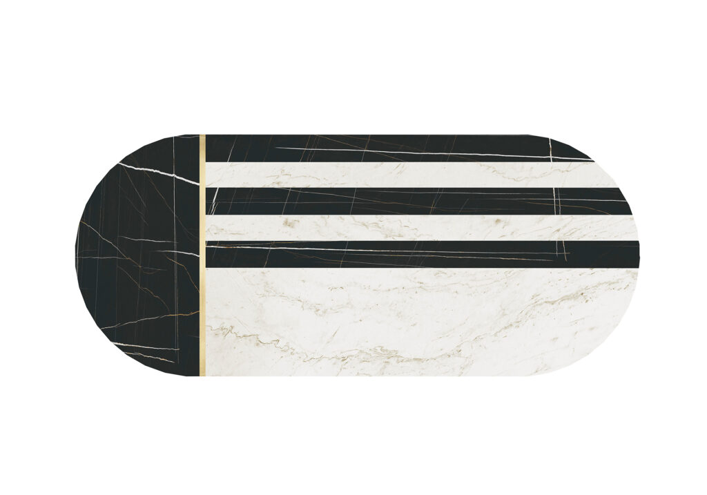 Modern marble mosaic coffee table