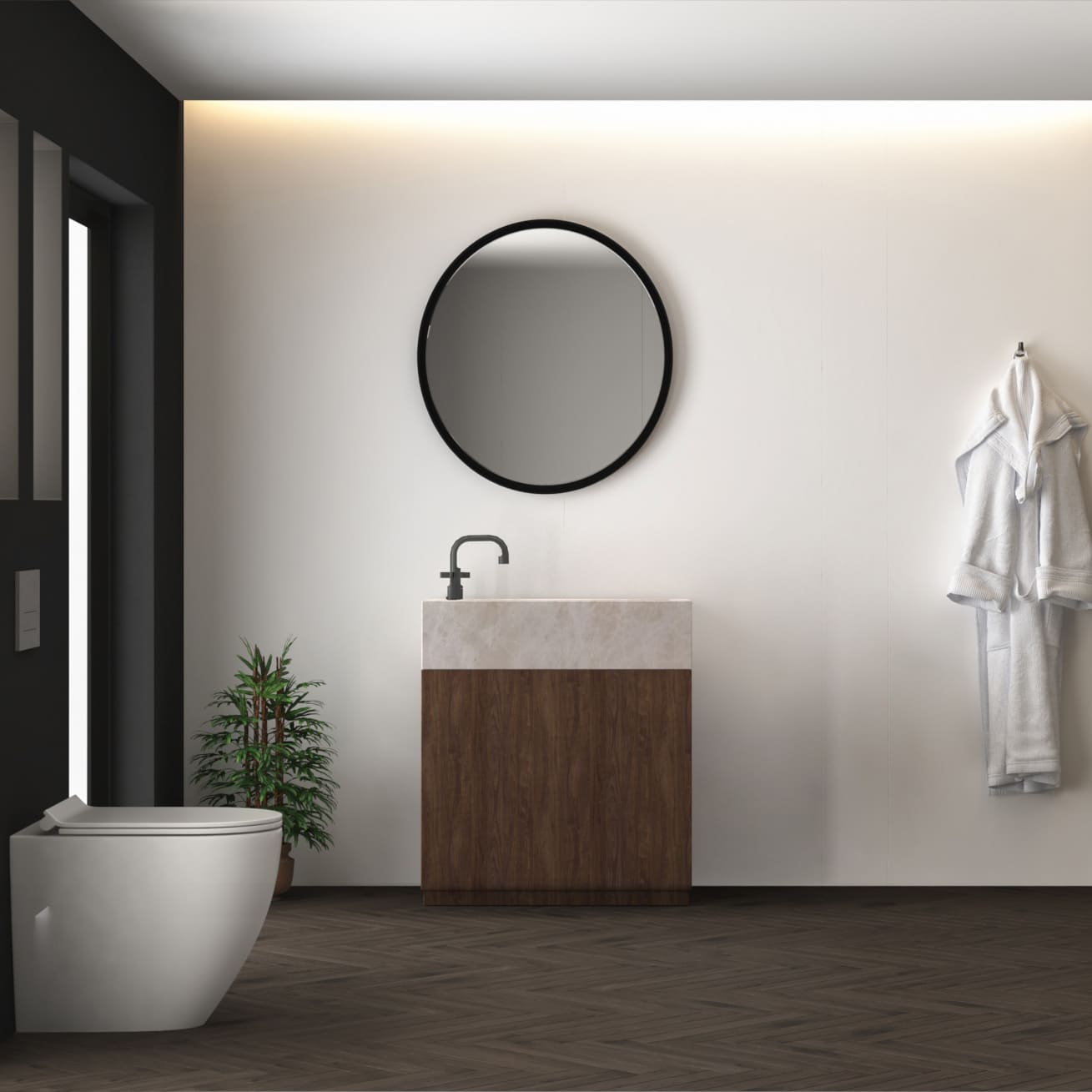 Mueble baño contract cuerpo madera dekton premium Mueble baño contract cuerpo madera dekton premium