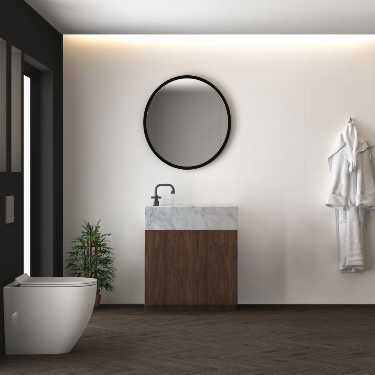Mueble baño contract cuerpo madera másrmol blanco Nuvolato Mueble baño contract cuerpo madera másrmol blanco Nuvolato