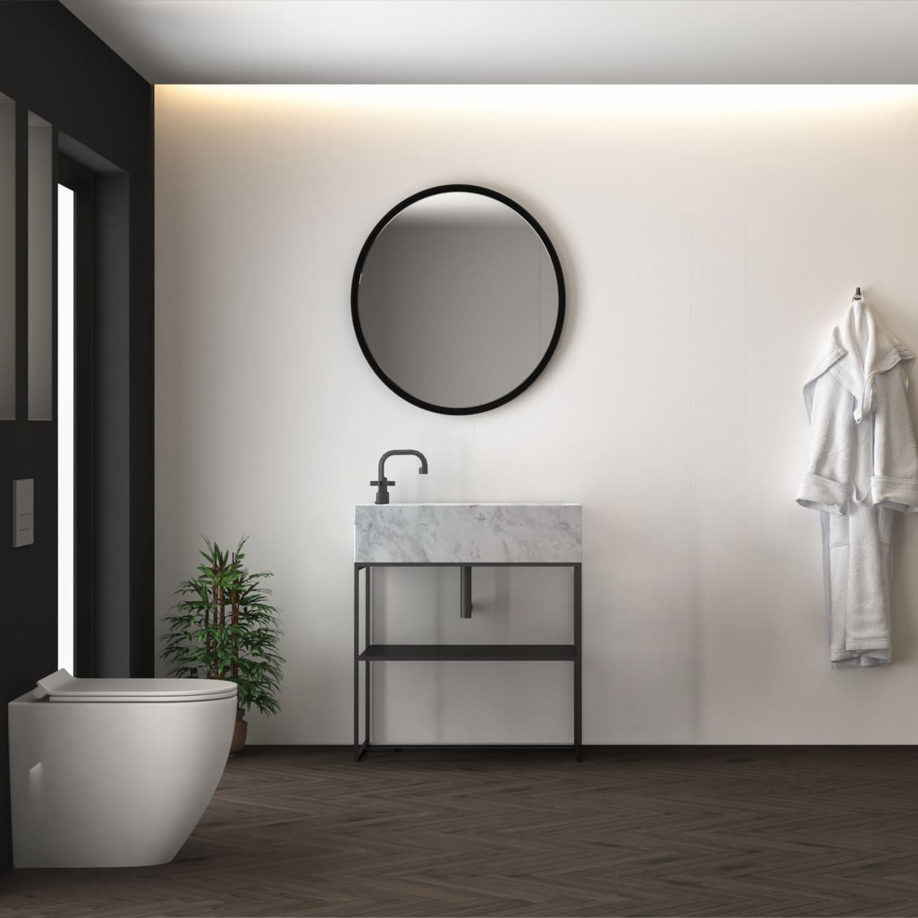 Mueble baño contract patas metálicas mármol blanco Nuvolato Mueble baño contract patas metálicas mármol blanco Nuvolato